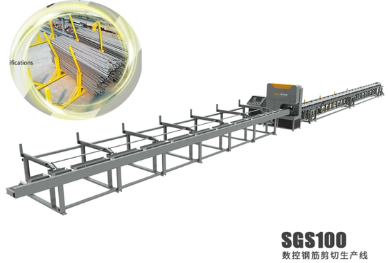 acheter La barre d'acier de commande numérique par ordinateur cisaillent la ligne GV 100 de Shearline de Rebar de 28m×3m×2m online manufacture